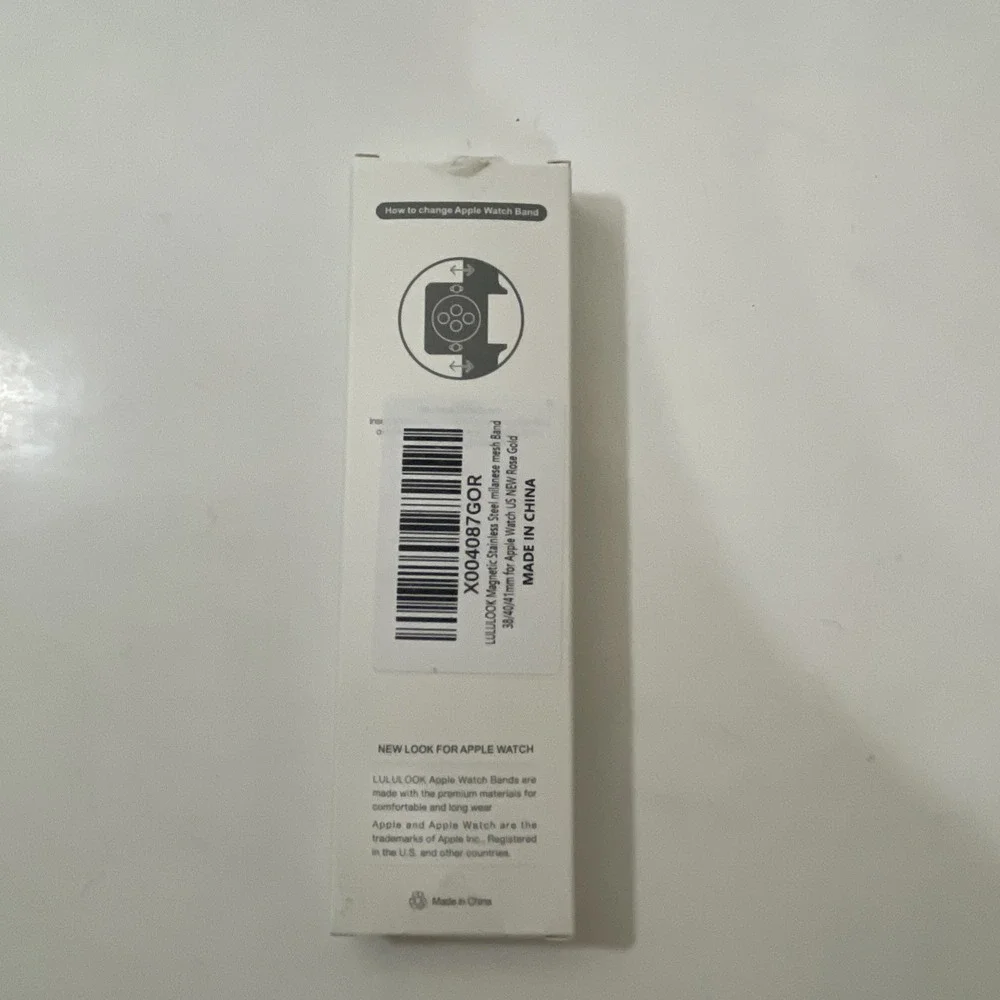 LULULOOK Magnetic Stainless Steel For Apple Watch 42mm‎ Rose Gold New Open Box.